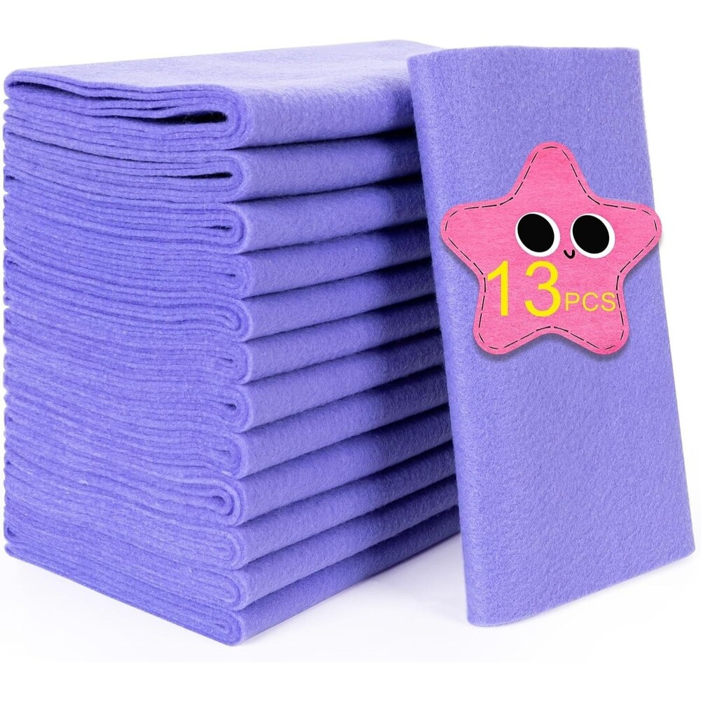 XSEINO Lavender Felt Fabric 13 Rolls 8x35in 1.4mm Thick Craft Sheets Set of 2
